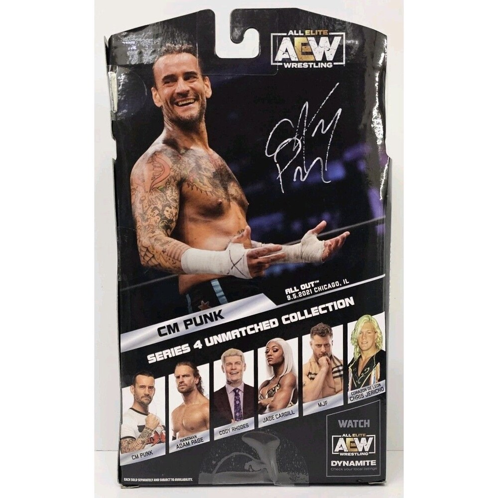 CM Punk All Elite Wrestling AEW 7" Action Figure, Unmatched Series 4 #25 - Picture 3 of 9